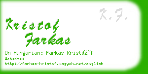 kristof farkas business card